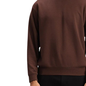 Sudadera de Hombre Oversize con Cuello Redondo y Manga Raglán, Color Liso, Casual, de Algodón Tejido, Invierno, Bordada, Ecológica - Product Image 6