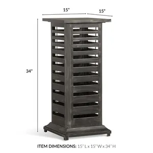 Modern Iron Candle Stand with Slatted Design for Home Decoration Durable Metal Lantern Style - Product Image 2