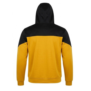 Custom Men's Two-Tone Fleece Zip-Up Hoodie Contrast Color Block Sweatshirt Full Zipper Hooded <b>Jacket</b> For Men - Product Image 6