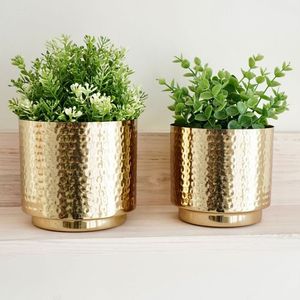 Decorative <b>Gold</b> Metal Flower Vase Luxury Modern Centerpiece for Wedding <b>Table</b> Living Room <b>Console</b> Interior Styling - Product Image 3