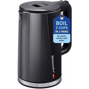 Bouilloire électrique 1,7 L à refroidissement rapide 1500 W, entièrement en acier inoxydable, sans BPA, à double paroi, avec fonction d'arrêt automatique B - Product Image 1