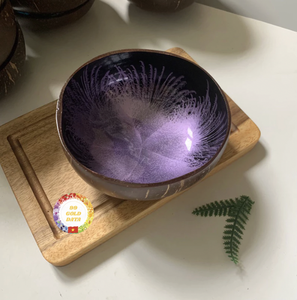 Bol en noix de coco écologique du Vietnam, matériau en coquille polie, pour servir du riz, des salades, des fruits, ustensiles de cuisine, style rustique unique - Product Image 3