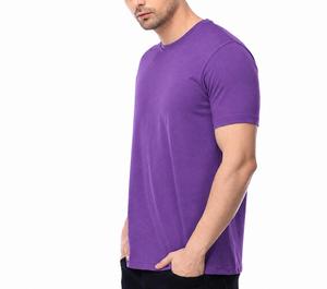 Men's for Short Sleeve O-Neck T-<b>Shirt</b> Regular Fit Casual <b>Geometric</b> Pattern Knitted Cotton Jersey Anti-Pilling 320g Front Logo - Product Image 5