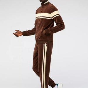 Men's Premium <b>Velour</b> Tracksuit Set Full Zip Sportswear Casual Athletic Two-Piece Outfit Custom Logo Available - Product Image 3