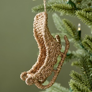 Ornement de traîneau en jonc de mer tressé, vente en gros, écologique, décorations de Noël en jonc de mer, décoration de festival - Product Image 6