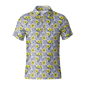 Camisas Polo para Hombre con Estampado Elegante, Corte Regular, Manga Corta, Transpirables, de Poliéster y Spandex, para Golf, Proveedor Destacado - Product Image 3