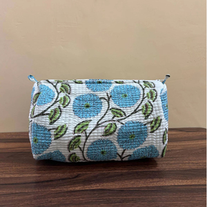 Trousse de Maquillage Matelassée en Coton Imprimée à la Main, Organisateur de Cosmétiques de Voyage, Lot de 3 Pochettes, Prix de Gros - Product Image 1