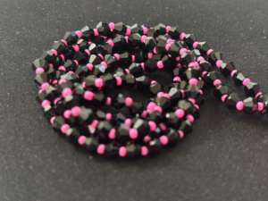 Collar de Cristal Facetado Negro y Rosa con Colgante de Cuentas Hecho a Mano, Joyería de Moda para Mujer, en Caja - Product Image 5