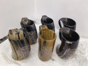 Nuevo Diseño Único, Jarra Vikinga Hecha a Mano de Cuerno de Búfalo, Jarra para Cerveza, FAIZA CRAFT a Precio Económico - Product Image 3