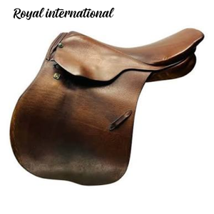 Selle d'équitation anglaise marron haut de gamme à contact étroit, équipement équestre confortable pour l'entraînement, l'écolage et le saut d'obstacles - Product Image 1