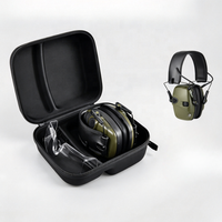 Étui de rangement antichoc en EVA pour protège-oreilles de chasse insonorisés et pliables, et lunettes