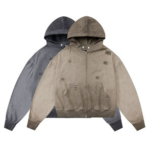Sweat à capuche délavé pour homme, 100 % coton, écologique, automne, ODM, décontracté, personnalisation de marque, vente en gros - Product Image 1