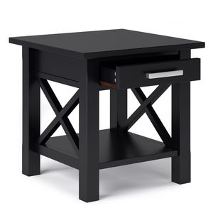 Kitchener <b>Black</b> <b>End</b> <b>Table</b> Stylish Nightstand for Home Decor - Product Image 5