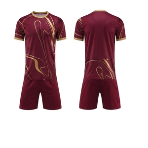 Conjunto de Uniforme de Fútbol Personalizado por el Fabricante, Impresión por Transferencia de Calor, Malla Transpirable de Secado Rápido, 100% Poliéster - Product Image 3