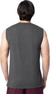 Camiseta de manga larga para hombre, color gris sólido, cuello redondo, informal, transpirable, 100% algodón, ecológica - Product Image 3