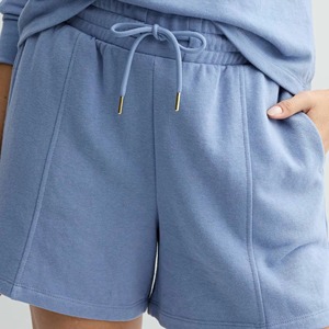 Acid Wash Vintage 100% Cotton Fleece Breathable Eco-Friendly Drawstring Closure Workout Training Shorts for Men Women Wholesale - Product Image 5