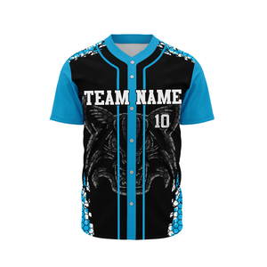 Camiseta de Béisbol Personalizada con Nombre del Equipo, Impresión Sublimada, Poliéster que Absorbe la Humedad, Manga Corta para Hombre, Ropa para Todas las Temporadas - Product Image 1