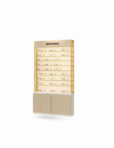 Exhibidor de Pared Moderno para Gafas, con Marco Metálico, Iluminación LED, Mueble de Almacenamiento, Colores Personalizables - Product Image 1