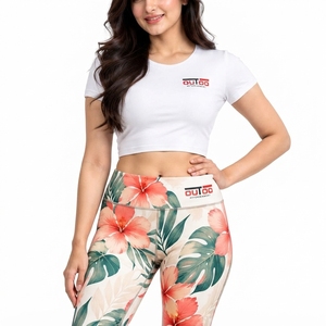 High And Elastic Waist Women Wholesale Price Yoga <b>Leggings</b> 2026 Custom Sublimation <b>Printed</b> Yoga <b>Leggings</b> With Low Cost - Product Image 5