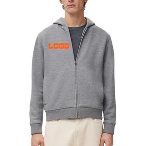 Sweat-shirts d'hiver pour hommes et femmes, 100% coton, qualité supérieure, à capuche zippée, en polaire surdimensionné, personnalisable avec impression en relief et broderie, OEM ODM - Product Image 1