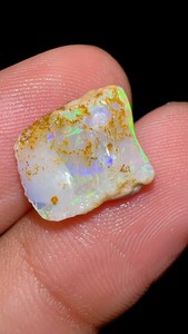 Opale naturelle australienne brute de 3,30 carats, opales multicolores Coober Pedy, pierre précieuse 13x12x4mm, évaluation tierce, couleur - Product Image 2