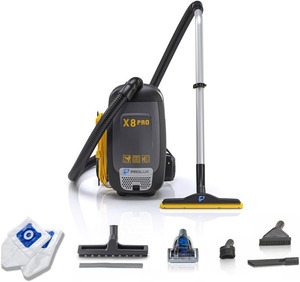 Lightweight Commercial <b>Backpack</b> Vacuum – HEPA Filtration w/Sealed 8 Qt HEPA <b>Bags</b>, 120 CFM Commercial Suction - Product Image 1