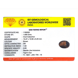 Natural Tiger Eye Loose Gemstone Lot-8.4 Carat Fine Yellow Cat's Eye 5mm Height Certified Wholesale - Product Image 4