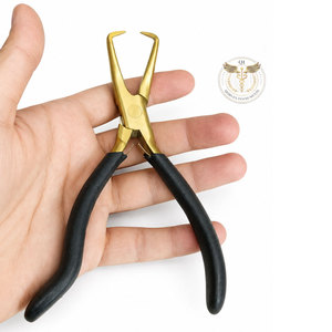 Pince à ouvrir les boucles pour extensions de cheveux en acier inoxydable doré professionnel, pour micro-anneaux, nano-anneaux et extensions I-Tip - Product Image 2