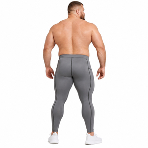 <b>Men's</b> Plus Size <b>Compression</b> Leggings Spandex/Polyester Breathable Quick Dry Elastic Waist Full Length <b>Tights</b> Gym Workout Pants - Product Image 2