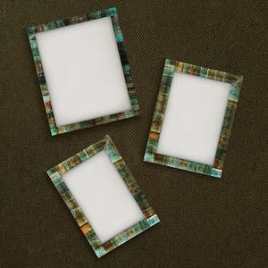 Cadre photo en os incrusté, finition antique, accessoire décoratif d'intérieur - Product Image 2