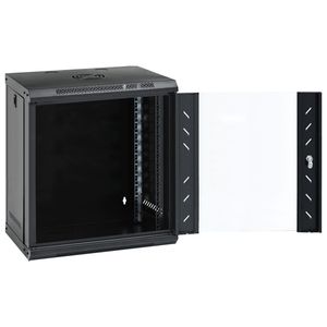 Gabinete de red de 12U y 19 pulgadas para montaje en pared, 20.9 x 15.7 x 23.6 pulgadas, negro, IP20, para sala de servidores - Product Image 3