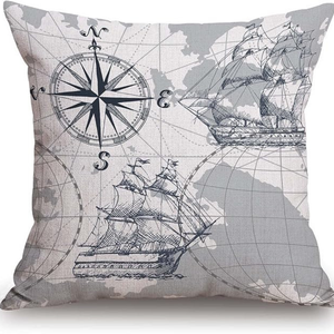 Housse de coussin carrée moderne nautique et côtière pour fournisseur OEM, 18x18 pouces, en velours et coton lavable, décor plage, étoile de mer, corail, hôtel - Product Image 3