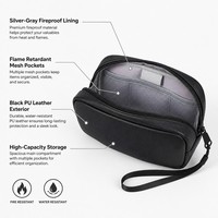 Pochette utilitaire portable imperméable et résistante au feu pour câbles, chargeurs, gadgets, documents et articles quotidiens