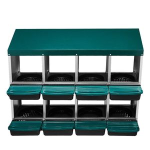 Nido per Galline a 8 Scomparti con Rullo Estraibile, Montaggio a Parete, Facile Raccolta delle Uova, Pratico Contenitore per Uova di Gallina - Product Image 2