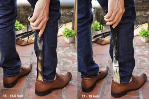 Cuchara para Zapatos Rectangular Hecha a Mano con Cuerno de Búfalo Natural, Ecológica y Pulida, para Hombres, Mujeres y Niñas, con Tamaño Personalizado, ILAHI's - Product Image 1
