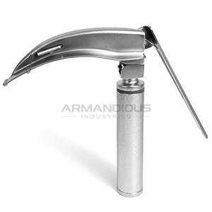 Faseroptisches McCoy-Laryngoskop-Set mit Stahlklingen 123, manueller mittelgroßer Griff, flexible Spitze, HNO-Diagnostik, CE-zertifiziert - Product Image 3