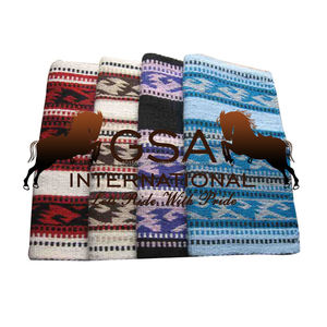 Manta de Silla de Montar de Lana 34x36, Tejida a Mano, 100% Lana de Nueva Zelanda, Forro de Lana, Estilo Ecuestre Occidental para Competición y Entrenamiento - Product Image 3