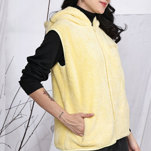 Women Sherpa fleece Faux Fur Wool Coat Breathable Warm Plush Casual hooded zipper collar Jacket snow wear <b>comfy</b> button closure - Product Image 4
