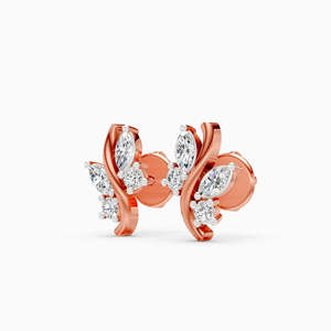Boucles d'oreilles clous en diamant de laboratoire taille brillant, or massif 14 carats, tendance pour femme, certifiées IGI, perçées au laser, couleur D, couleur E, 3,196g - Product Image 5