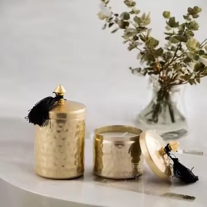Modern Metal <b>Candle</b> Jar <b>Tea</b> Light Holder for Indoor Outdoor Wedding and Festive Decoration Styling - Product Image 5