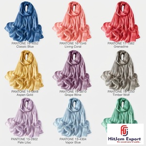 Luxury Neckwear Woven Fabric Mill Cotton Polyester Viscose Blend for Designer <b>Scarf</b> Collections Private Label Bulk - Product Image 5