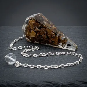 Figurine en Orgone Pierre Œil de Tigre, Cristal de Guérison Naturel, Outil de Radiesthésie, Générateur d'Énergie pour Équilibrage des Chakras Reiki, Mascotte - Product Image 3