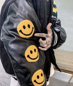 Men's Custom Style Stand Collar Varsity <b>Jacket</b> 100% Cotton Coated Windproof Eco-Friendly Wholesale Letterman Winter <b>Jacket</b> - Product Image 4