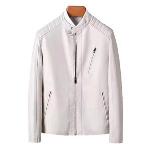 Chaqueta de Cuero Ligera para Hombre al por Mayor, Cuello Alto, Logotipo Frontal en Piel de Vacuno, Transpirable, Ecológica, para Invierno - Product Image 1