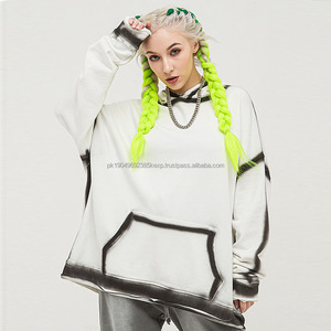 Sweat-shirt à capuche imprimé avec logo personnalisé, tendance, encre graffiti, vente chaude 2021, sweat-shirt à capuche imprimé, 100% coton, col rond, pull uni, sweat-shirt à capuche vierge - Product Image 4