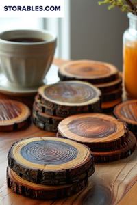 Unique Design Wooden Coasters Round Shape Tea Cup Coasters Eco-Friendly Reusable <b>Table</b> Top Mats Pads Export Quality In <b>Low</b> Price - Product Image 6