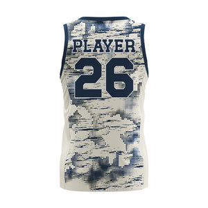 Camiseta de Baloncesto sin Mangas con Cuello en V, Talla Grande, Transpirable, que Absorbe la Humedad, con Logotipo Frontal Personalizado LUUK - Product Image 6