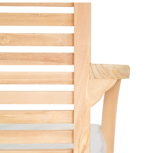 เก้าอี้รับประทานอาหารสไตล์โมเดิร์นพร้อมโครงไม้สักและดีไซน์ทันสมัยสำหรับเฟอร์นิเจอร์บ้านและการตกแต่งสวน - Product Image 5