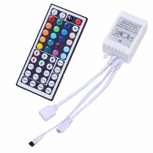 Telecomando IR a 44 Tasti con Doppio Connettore per Strisce LED RGB, Funzione Personalizzabile, Nuovo Telecomando Radio 433 MHz in Silicone - Product Image 2