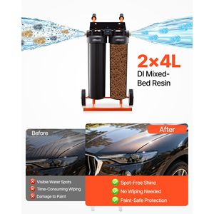 ระบบทำน้ำดีอิออนไรส์แบบพกพาสำหรับล้างรถ ไร้คราบ 2 x 4 ลิตร พร้อมเรซิน DI เครื่องวัด TDS อุปกรณ์ดูแลรักษารถยนต์แบบสปอร์ตฟรี - Product Image 3